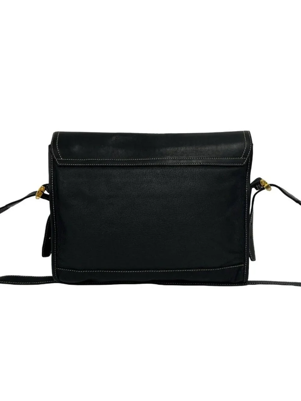 Loewe Vintage Anagram Logo Leather Shoulder Bag Pochette Crossbody Business